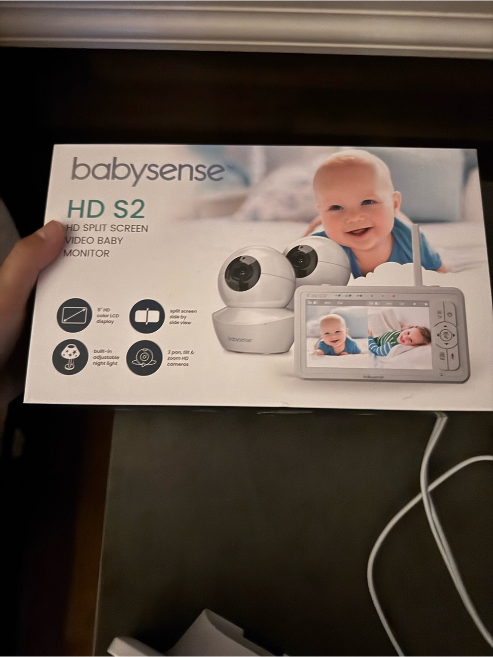 babysense HD S2 Video Baby Monitor - White